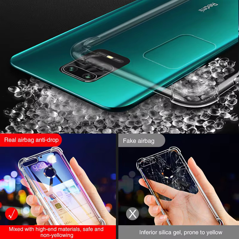 Stoßfeste transparente TPU-Schutzhülle mit Airbag-Funktion für Xiaomi Redmi Note 9, Redmi Note 9s und Redmi Note 9 Pro - Bild 5