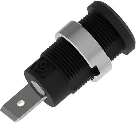 Electro PJP 3266-C-CD1-N Sicherheits-Laborbuchse in Schwarz mit 4mm Stift-Durchmesser und Messing-Einsatz - Bild 1