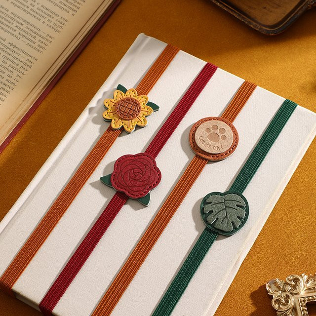 2er-Set elastische Notizbuchgurte mit Vintage-Blumenmuster in Pink und Multicolour für deine Aufbewahrungsorganisatoren - Bild 1