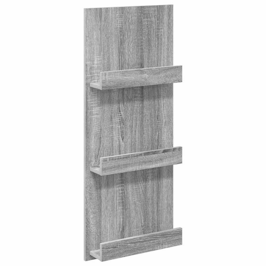 vidaXL Magazinregal in Grau Sonoma, modernes Standregal aus Holzwerkstoff, B/T/H: 43 x 11 x 102 cm - Bild 2