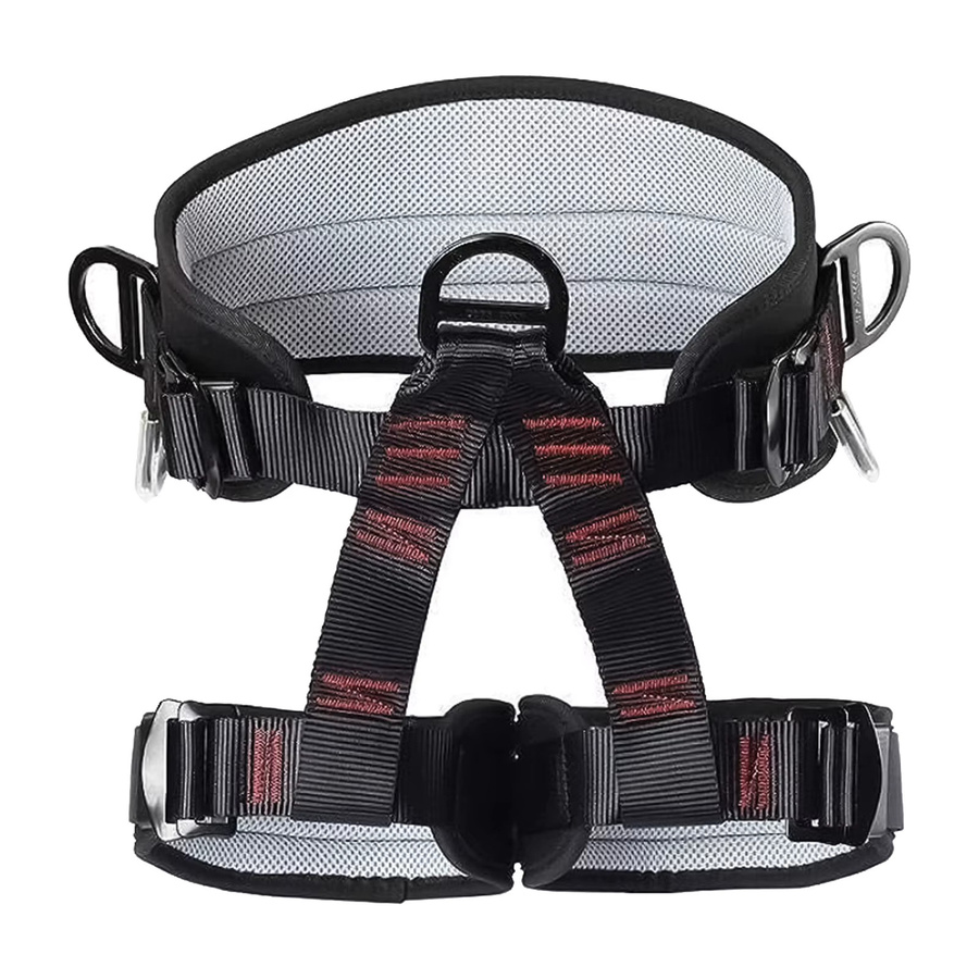 Sicherheitsgurt für Bauarbeiter als Half Body Dachgeschirr-Set mit Polsterung in Schwarz und Weiß - Bild 6