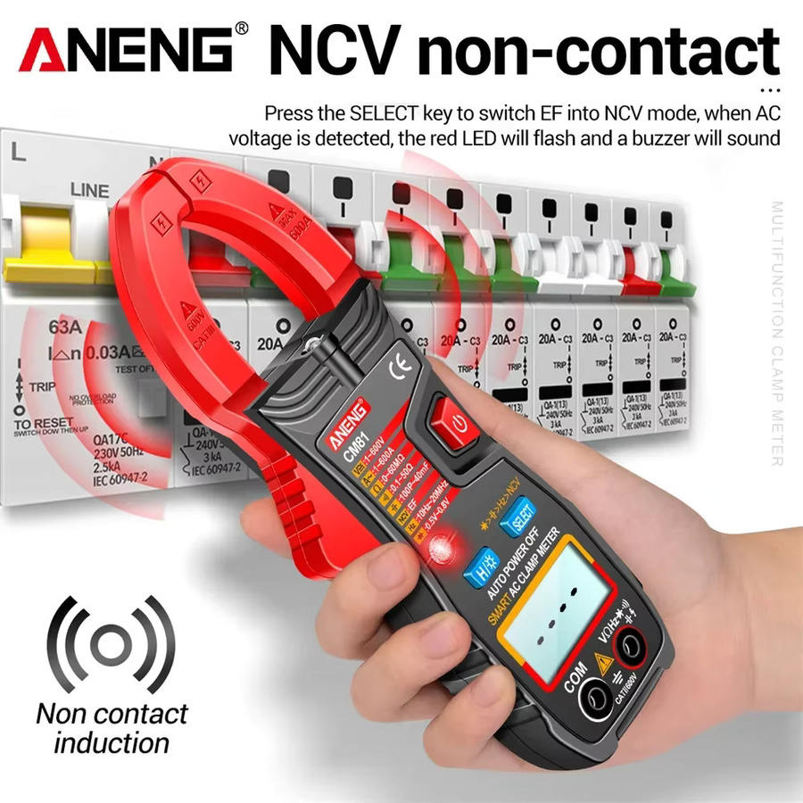 ANENG Zangenmessgerät Multimeter CM81 600A und CM80 500A für AC/DC Spannung, Widerstandsmessung, Diode und NCV berührungslose Messung - Bild 4