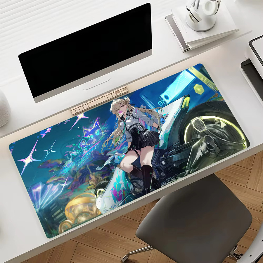 Wuthering Waves Lynae Mauspad Multicolor, rutschfeste Gamer-Schreibtischunterlage aus Gummi für Laptop und Büro - Bild 6