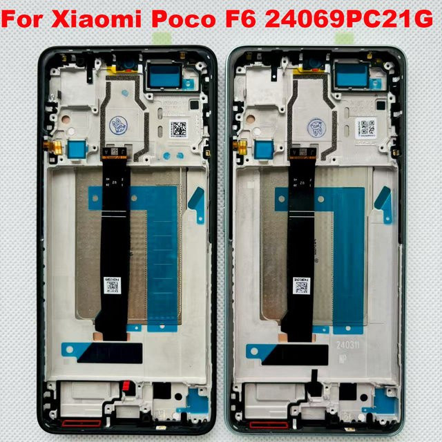 Xiaomi Poco F6 5G Original Amoled LCD Display Touchscreen Digitizer Montage mit Rahmen in Schwarz, 6.67 Zoll - Bild 1