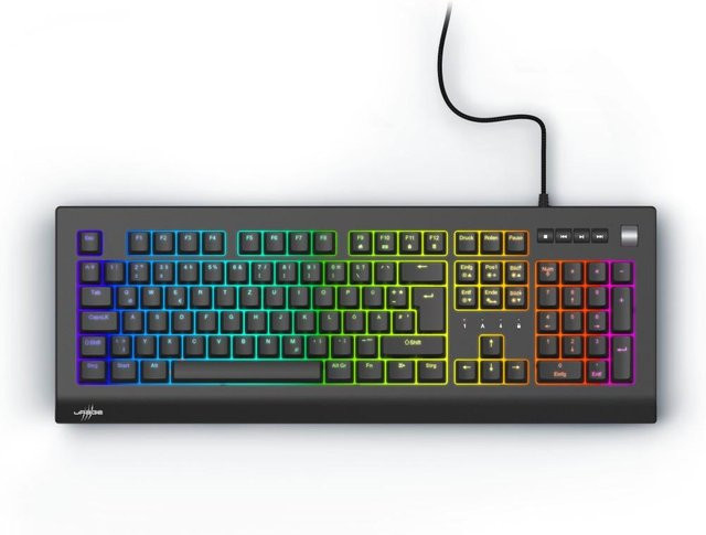 uRage Exodus 600 Mechanical Gaming-Keyboard mit roten Switches, Schwarz, QWERTZ DE - Bild 1