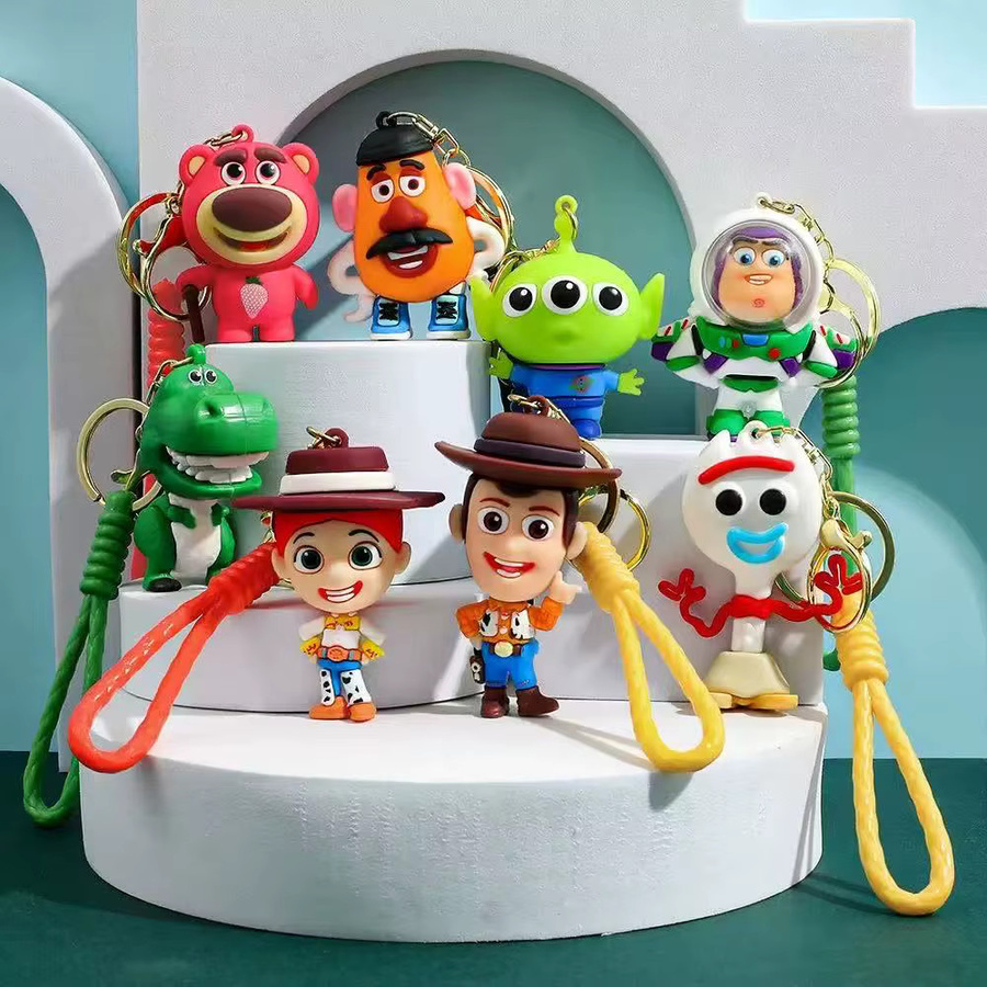 Disney Toy Story Aliens Buzz Lightyear Woody, Silikon-Puppenanhänger, Bunt / Mehrfarbig - Bild 2