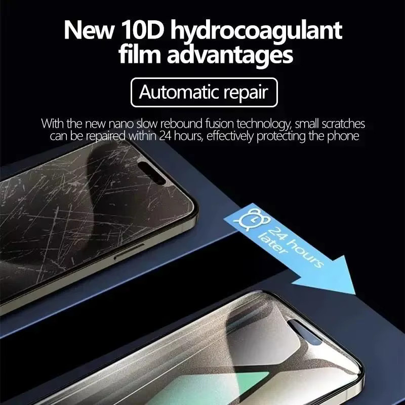 5 Stück Hydrogelfolie Displayschutzfolie für Apple iPhone 11 12 13 14 15 16 17 Pro Max Mini Plus XS in Transparent - Bild 5