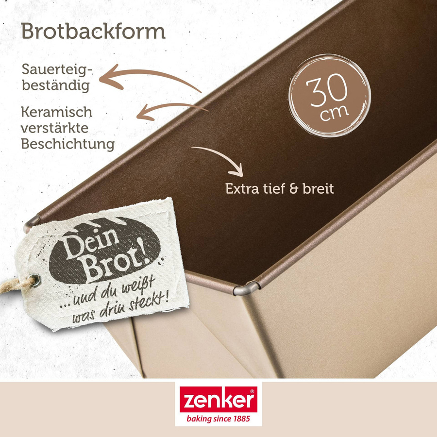 Zenker Brotbackform Mojave Gold, rechteckig, beschichtet, B: 31 cm - Bild 2