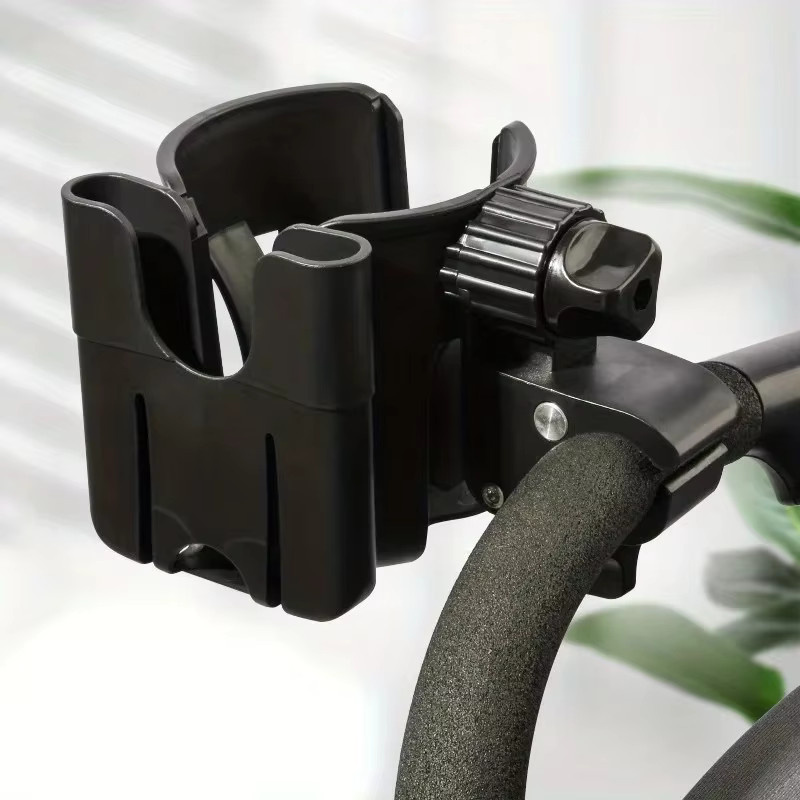 2-in-1 Getränkehalter in Weiß für Kinderwagen und Lauflernhilfen als Handyhalter und Becherhalter - Bild 2