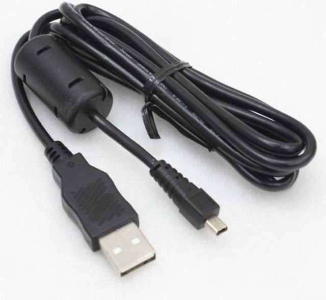 Sony USB-Ladekabel für CYBERSHOT DSC-W800 und DSC-W810 Digitalkameras, Schwarz - Bild 1