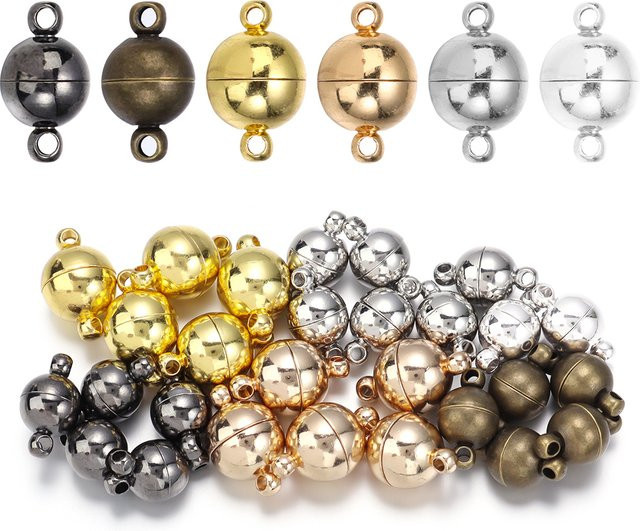 Louleur Magnet-Endverschluss-Anschlüsse, Kugelform, 5 Sets - Bild 1