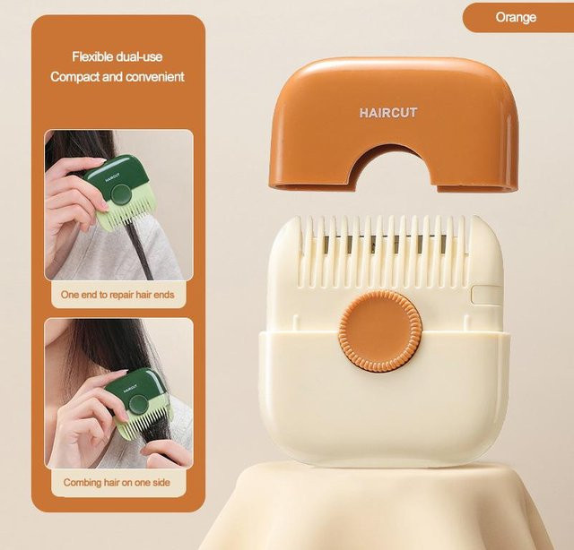 NATAWA 2 in 1 Haarschneider und Kamm, Orange, Unisex - Bild 1