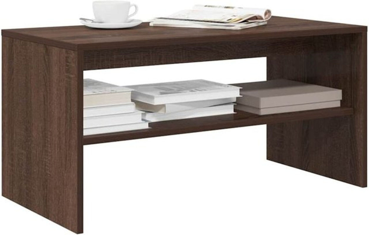Vidaxl TV-Schrank in Braun Eiche-Optik aus Holzwerkstoff, minimalistisches Design, B/T/H: 80 x 40 x 40 cm - Bild 1