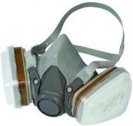 3M Atemschutz Halbmaske mit Wechselfilter 6002C Schutzstufe A2P2 in Grau - Bild 1