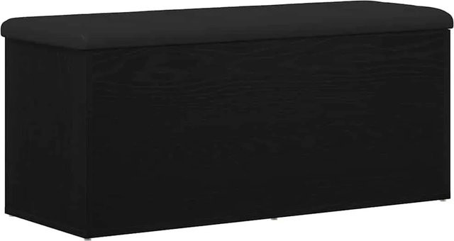 DELUKE Sitzbank JONA mit Stauraum in Schwarz und Eichen-Optik, B/T/H: 102 x 42 x 45 cm - Bild 1