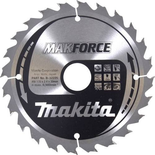 Makita MAKFORCE Kreissägeblatt für Metall, Farbe: Silber, Durchmesser: 170 mm, Bohrung: 30 mm, Zähne: 24 - Bild 1