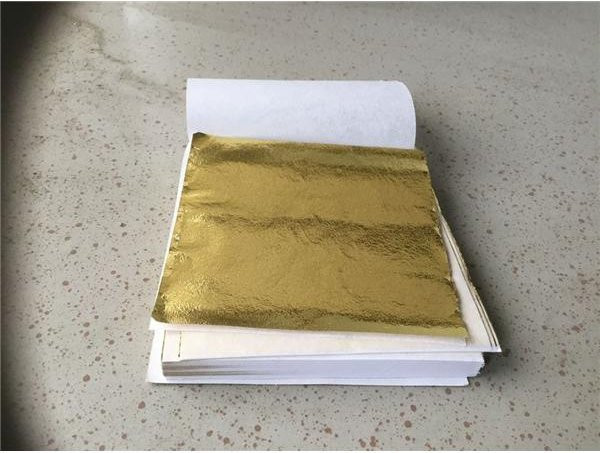 Reines Goldfolienblatt in Gold für Kunsthandwerk und Design, 100 Stück - Bild 1