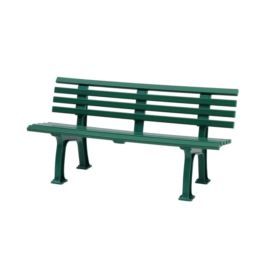PROREGAL Gartenbank Antigua 3 Sitzer in Grün, UV-beständiger Witterungskunststoff, H x B x T: 74 x 150 x 54 cm - Bild 2