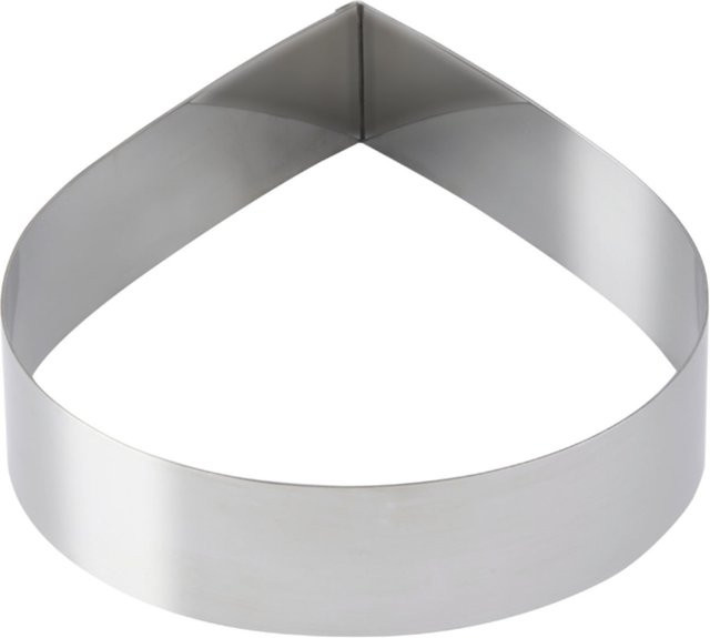 Schneider Dessert- und Tortenring Tropfenform aus Edelstahl in Silber, Durchmesser: 18 cm, Höhe: 5 cm - Bild 1
