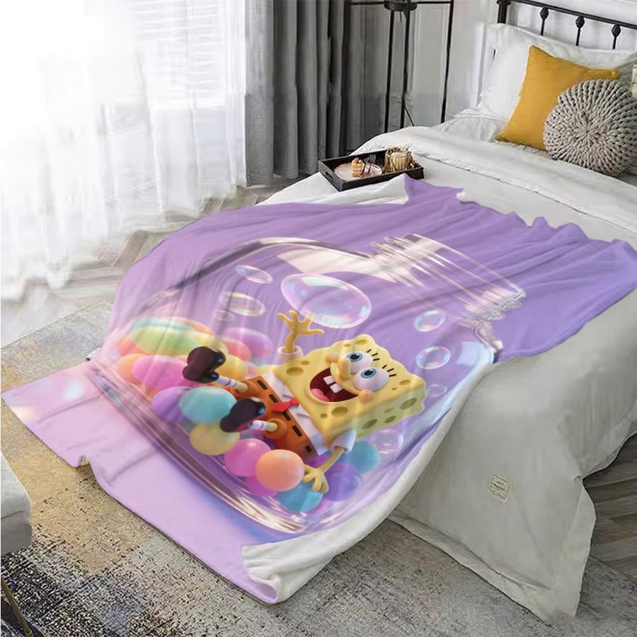 Potdemiel SpongeBob Sommerdecke, flauschige und weiche Tagesdecke in Multicolor - Bild 2