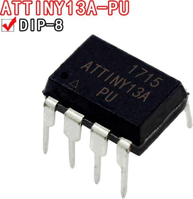 Si Tai&SH ATTINY45-20PU und ATTINY13A-PU Mikrocontroller DIP-8 in Schwarz - Bild 1