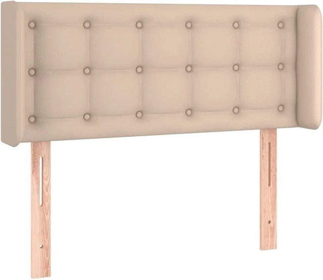 vidaXL Kopfteil mit Ohren in Cappuccino-Braun aus Kunstleder, B/H/T: 93 x 78/88 x 16 cm - Bild 1