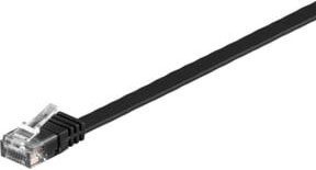 Goobay Flachkabel Cat6 U/UTP Ethernet LAN Patchkabel mit RJ45 Stecker, schwarz, 0,5 m - Bild 1