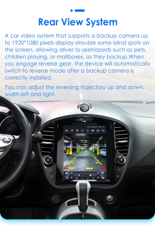 Hizpo Android Autoradio mit 9,7 Zoll Display für Nissan Juke 2011–2018 und Infiniti ESQ im Tesla Style mit GPS, 4G, Bluetooth und DSP in Schwarz - Bild 5