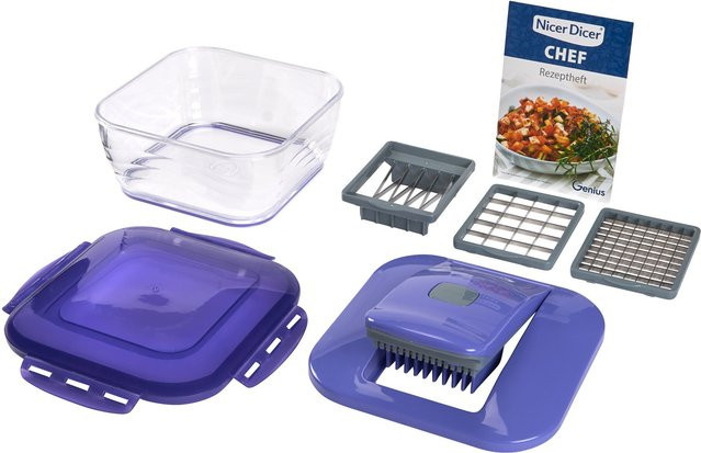 Nicer Dicer Chef Gemüseschneider, 9-teilig, lila/transparent - Bild 1