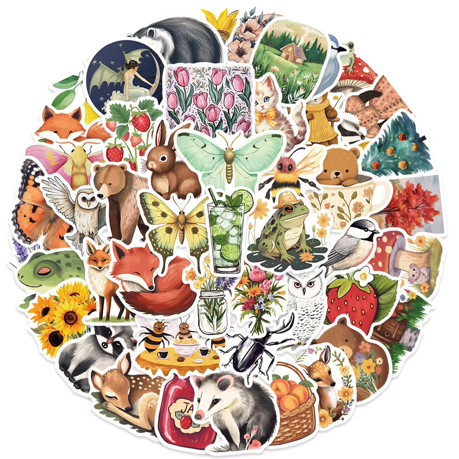Charile Retro Mysteriöse Magische Wald-Aufkleber, Sticker, multicolour - Bild 2