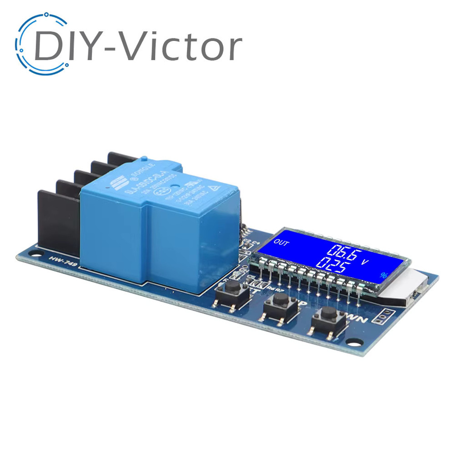 XY-L30A Lithium-Batterie Ladesteuerung Modul mit Überladungsschutz und Schalter, Blau - Bild 2