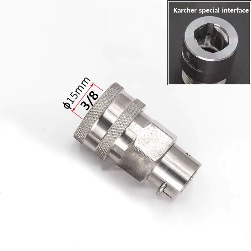 Karcher Anti-Tangle-Adapter 3/8 Schnellstecker für Hochdruckreiniger in Silber - Bild 3