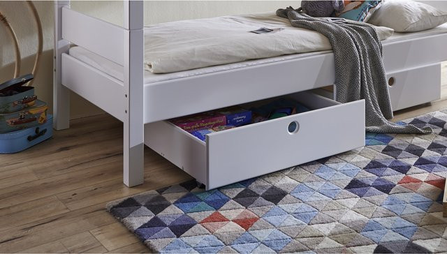 Relita Schubladen Set für Etagenbett Stefan aus Buche massiv, weiß lackiert - Bild 1