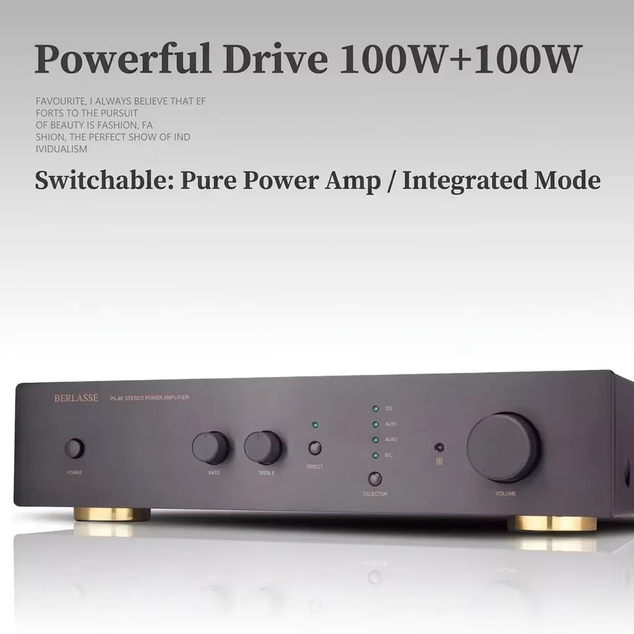 Sound Maker TS-1B HiFi Stereo Leistungsverstärker mit Doppel-Toroidaler Transformator und Fernbedienung in Schwarz - Bild 2