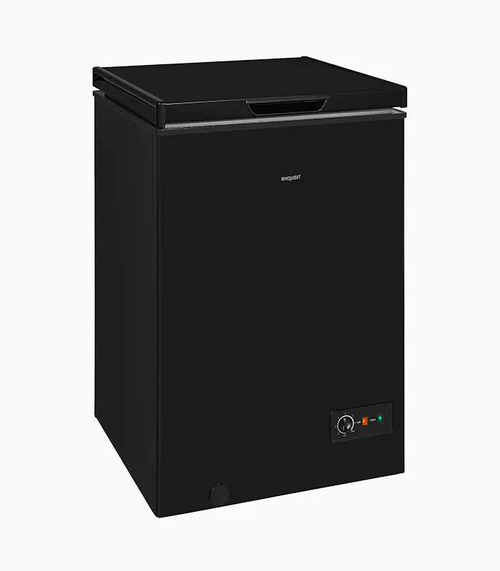 Exquisit GT100-330E Gefriertruhe in Schwarz, B/T/H: 96,0 x 55,1 x 83,5 cm - Bild 2