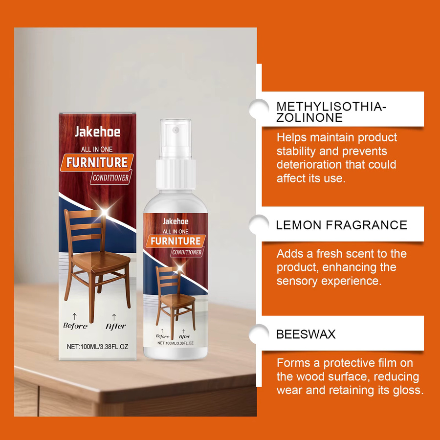 JAKEHOE Holzpflege-Polierspray Multicolour 100 ml zur Wiederherstellung des natürlichen Glanzes und als wasserdichter Möbelpolierer - Bild 2