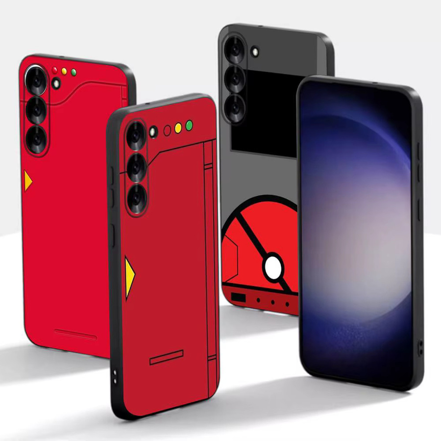 Pokedex Alt Case für Samsung Galaxy S25 S23 S22 S21 S20 S10 Ultra Plus FE Soft TPU Cover in Rot - Bild 2