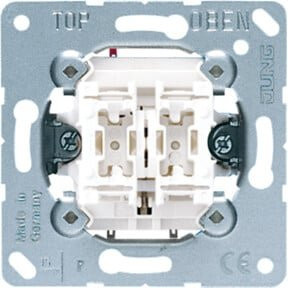 Jung Doppel-Taster 10AX 250V 2 Schließer in Weiß - Bild 1