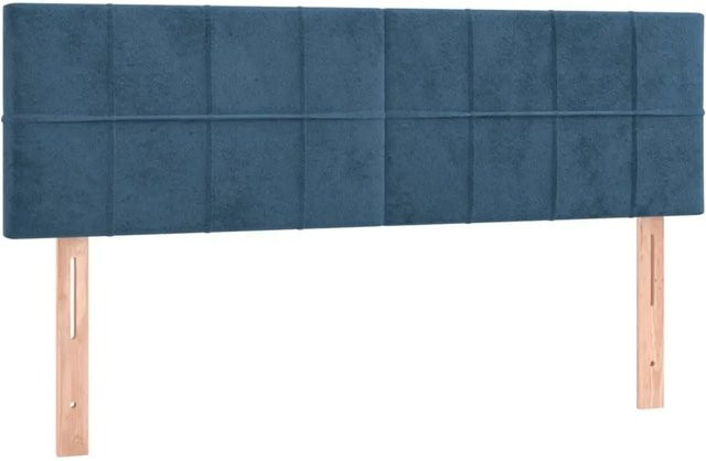 Set aus 2 Kopfteilen vidaXL aus Samt in Dunkelblau, B/T/H: 72 x 5 x 78-88 cm - Bild 1
