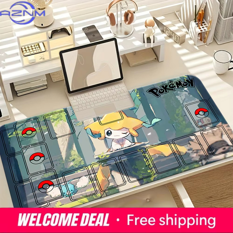 Potdemiel Pokémon TCG Kampfspiel-Spielmatte, Jirachi-Waldlandschaft, rutschfest - Bild 3