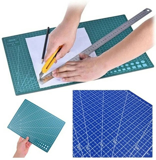 Doppelseitige A3 Schneidematte für Handwerk und DIY in Grün - Bild 1