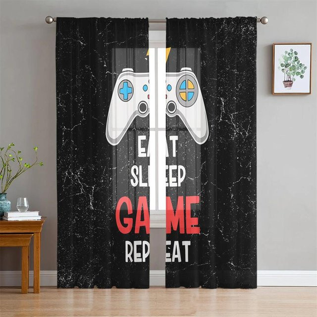 Yiran Furniture Voile Vorhang Transparent Weiß, 2 Stück, Breite: 70 cm, Höhe: 165 cm - Bild 1