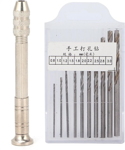 Neoglint Handbohrer Ersatz-Bits Set aus Edelstahl in Silber für Schmuckherstellung und Harzgussformherstellung - Bild 1