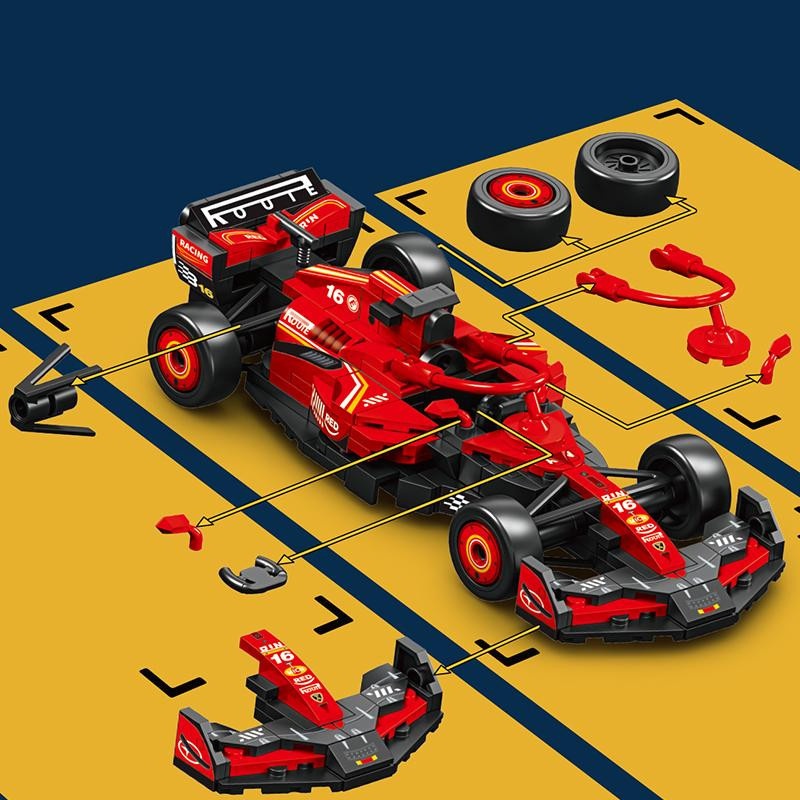 SEMBO BLOCK Stadt Sportwagen Rennsport Bautechnik Supercar Fahrzeug Spielzeug 6-12 Jahre - Bild 2