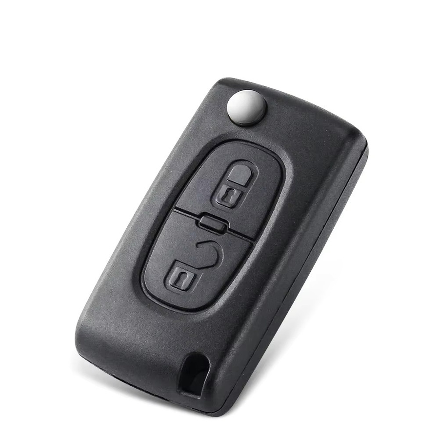 KEYYOU 20 Stück Flip Folding Autoschlüssel Gehäuse für Peugeot 107 206 307 407 408 und Citroen C2 C3 C4 C5, Farbe: Schwarz - Bild 3