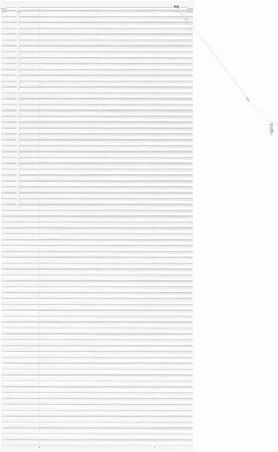 vidaXL Balkenjalousien mit Vorhängen aus Aluminium in Weiß, Breite: 80 cm, Höhe: 175 cm - Bild 1