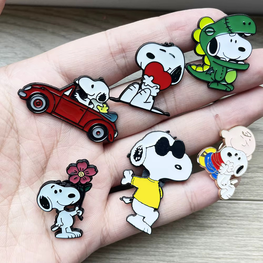 Bandai Broschen-Set Snoopy, Emaille-Pins, Kinder, Bunt - Bild 2