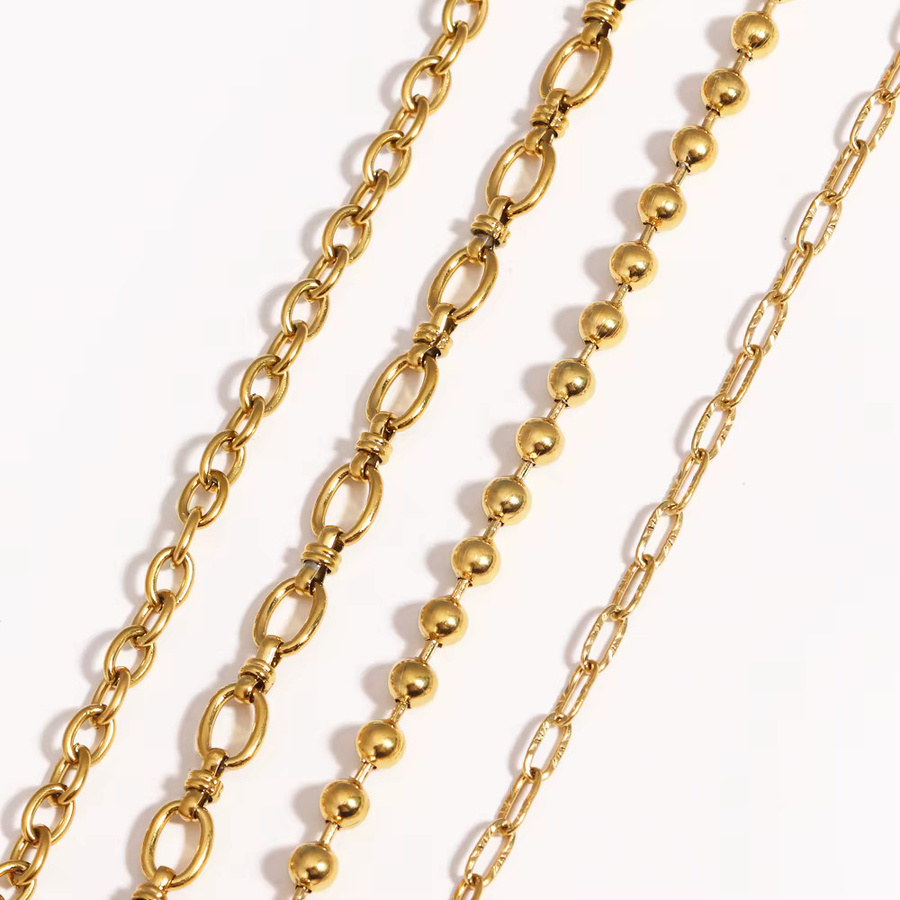 YUYAN Armband, 18K Gold überzogen, Edelstahl, Gold, Unisex - Bild 1