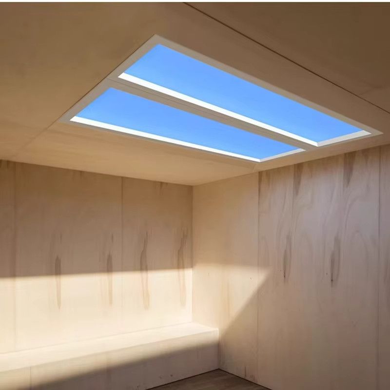 MZISOSOD LED Deckenleuchte Blau, minimalistisches quadratisches Panel für Schlafzimmer und Kinderzimmer, halbbündige Deckenleuchte - Bild 2