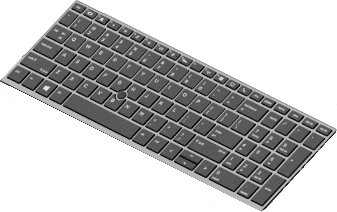 HP Ersatztastatur für EliteBook 755 G5, hinterleuchtet, QWERTZ Deutsch, Grau - Bild 1